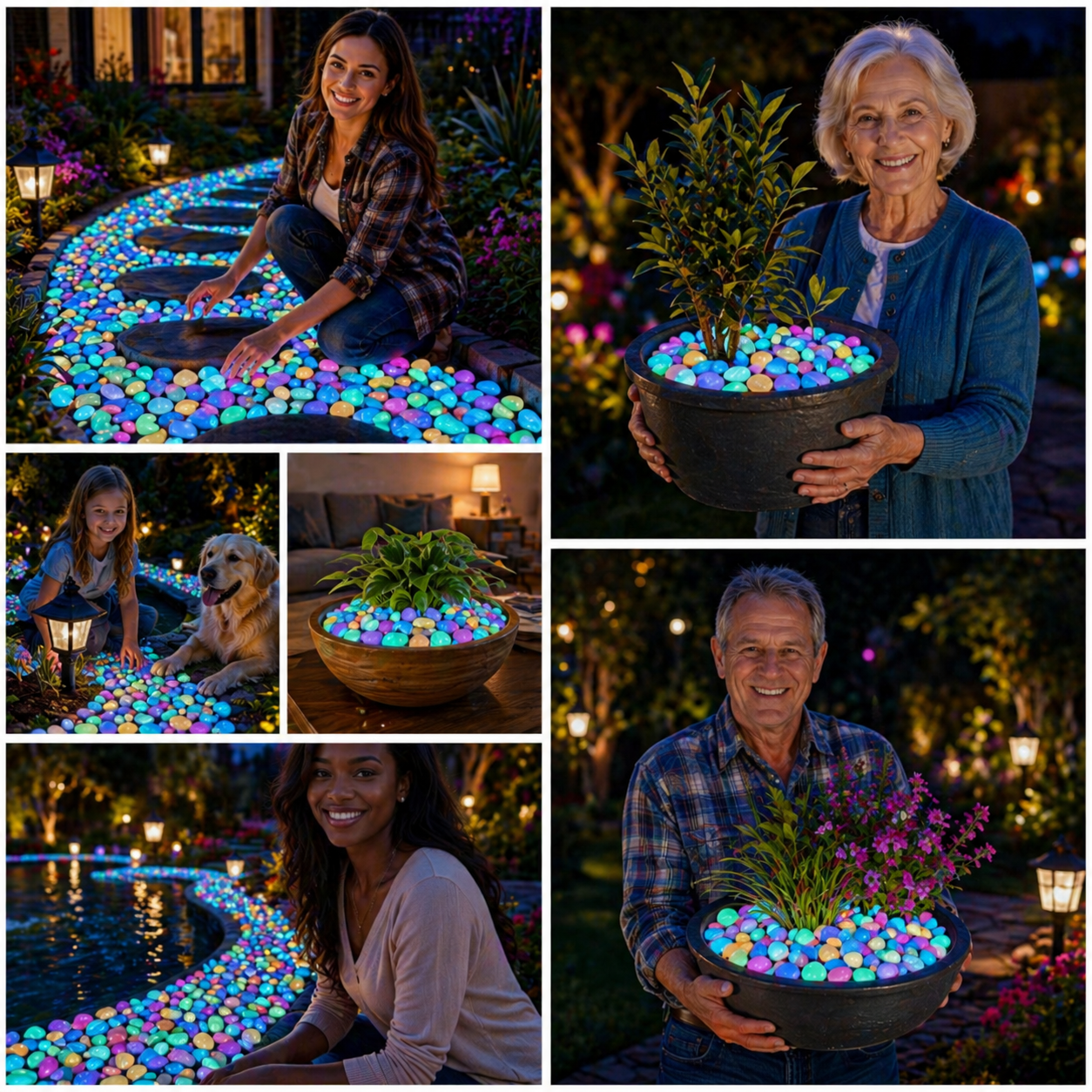 💥LAST DAY SALE 50%OFF💥🌈Colorful Glow-in-the-Dark Garden Stones