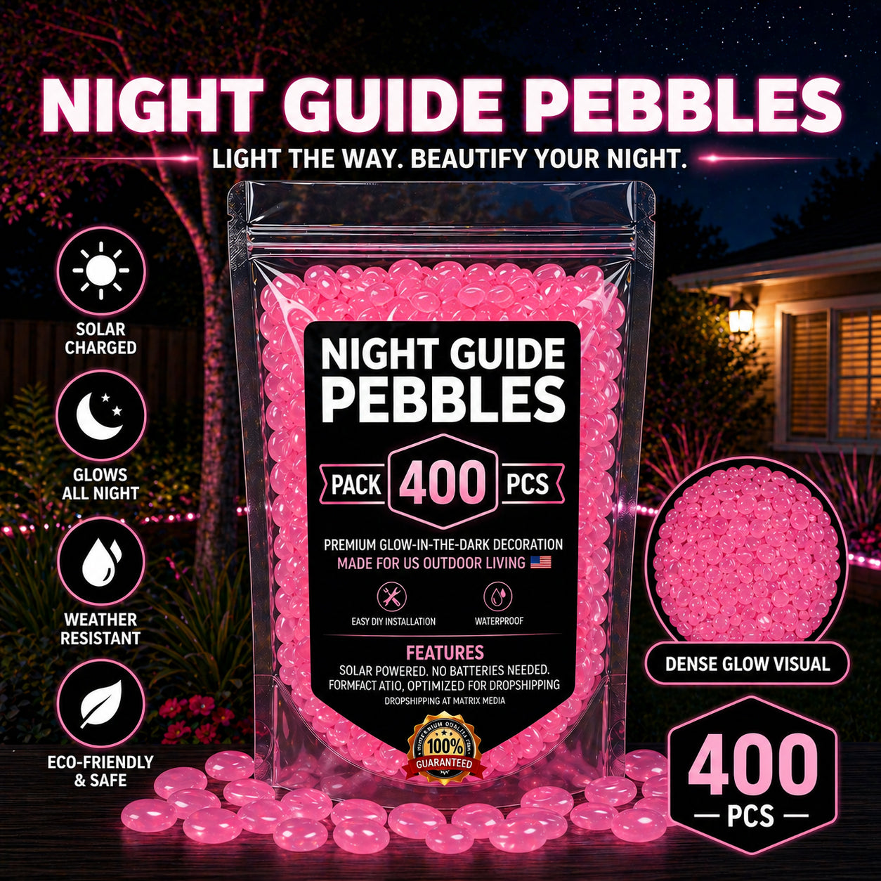 💥LAST DAY SALE 50%OFF💥🌈Colorful Glow-in-the-Dark Garden Stones