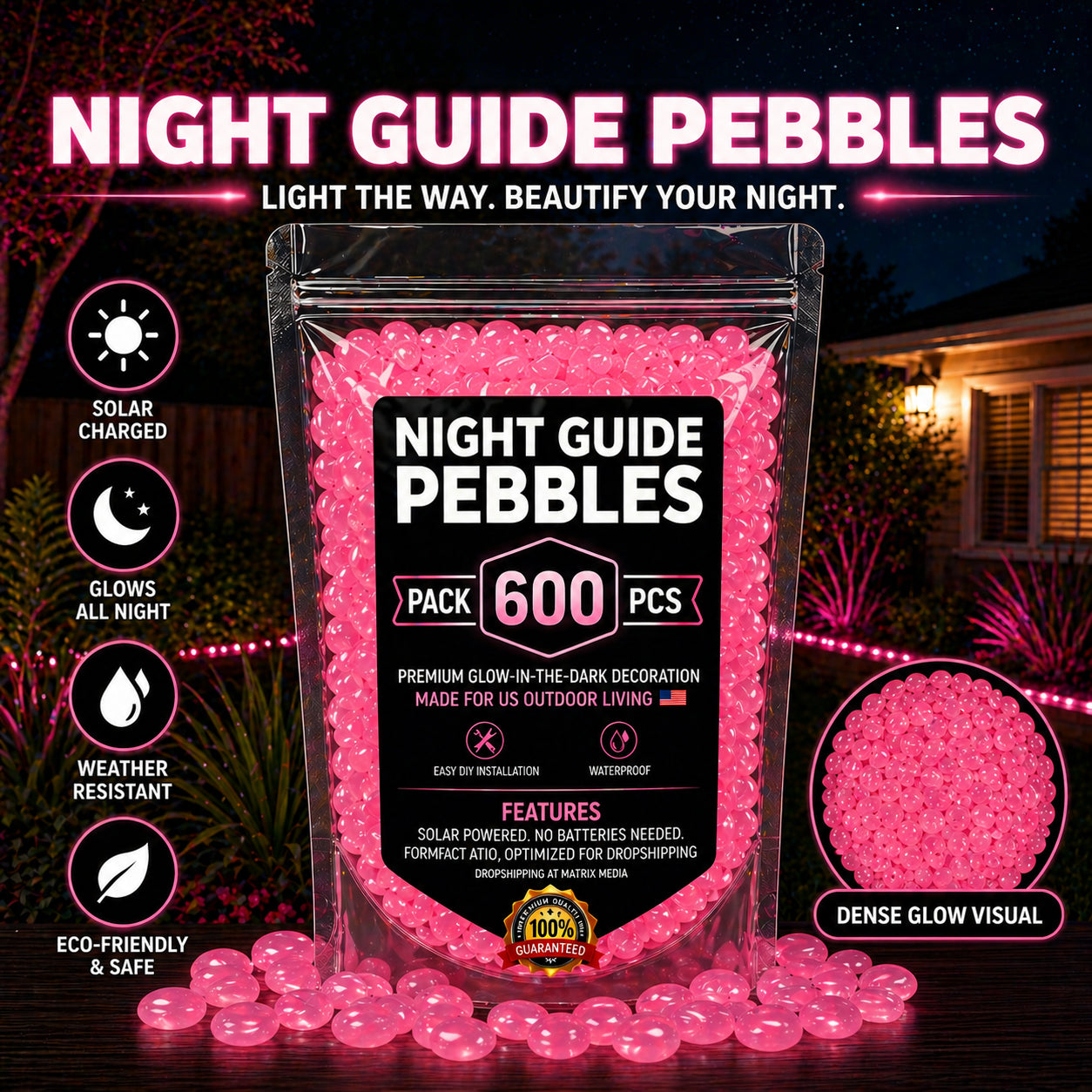 💥LAST DAY SALE 50%OFF💥🌈Colorful Glow-in-the-Dark Garden Stones