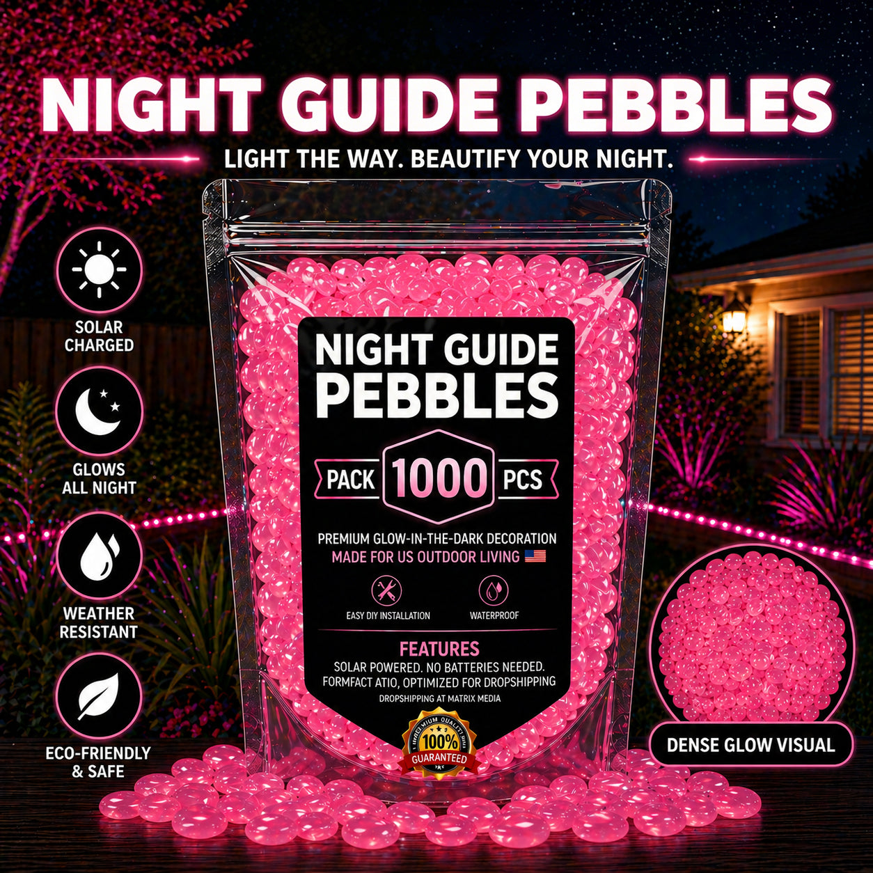 💥LAST DAY SALE 50%OFF💥🌈Colorful Glow-in-the-Dark Garden Stones