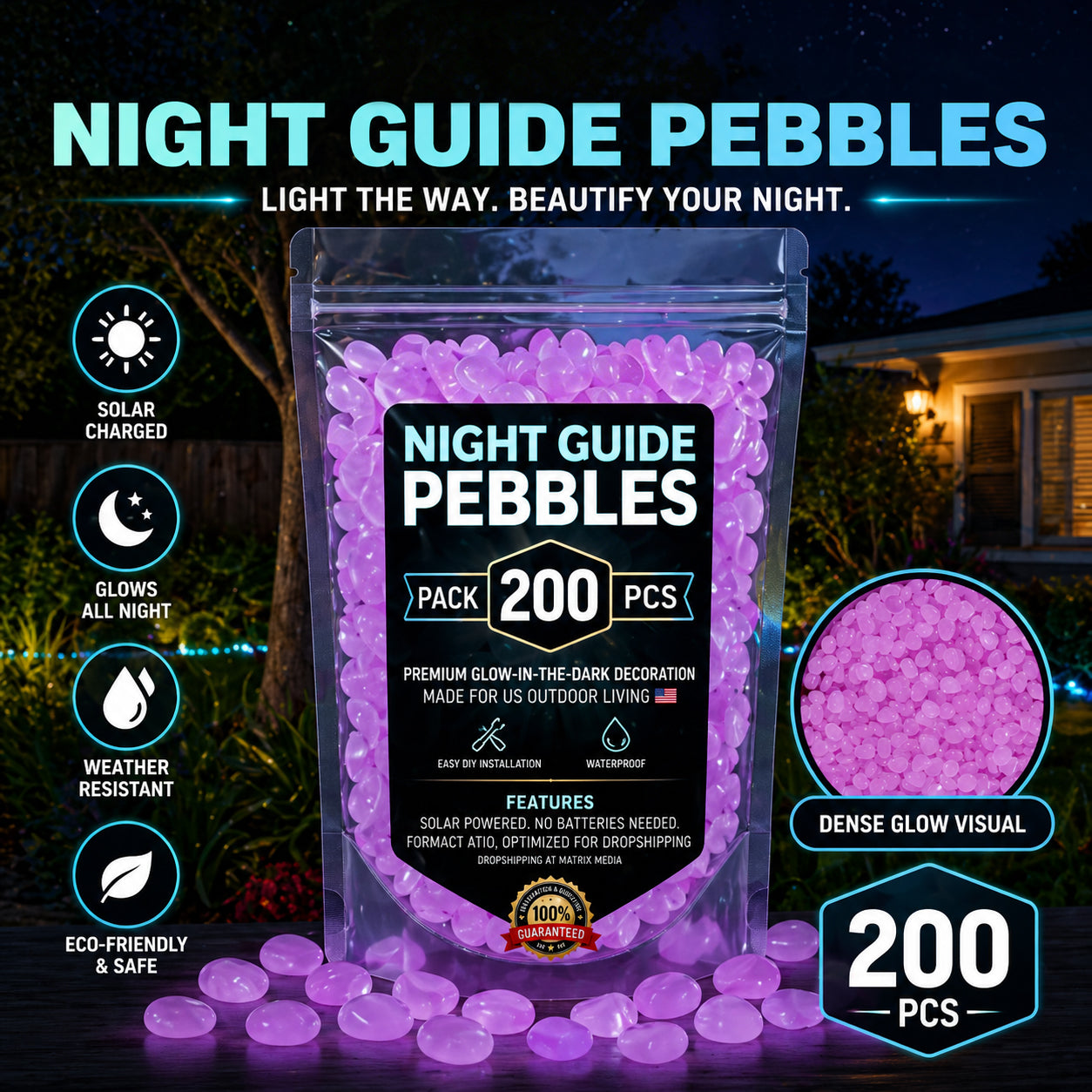 💥LAST DAY SALE 50%OFF💥🌈Colorful Glow-in-the-Dark Garden Stones